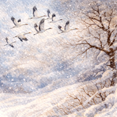 Улетают, улетели журавли