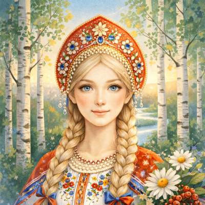 У моей России длинные косички