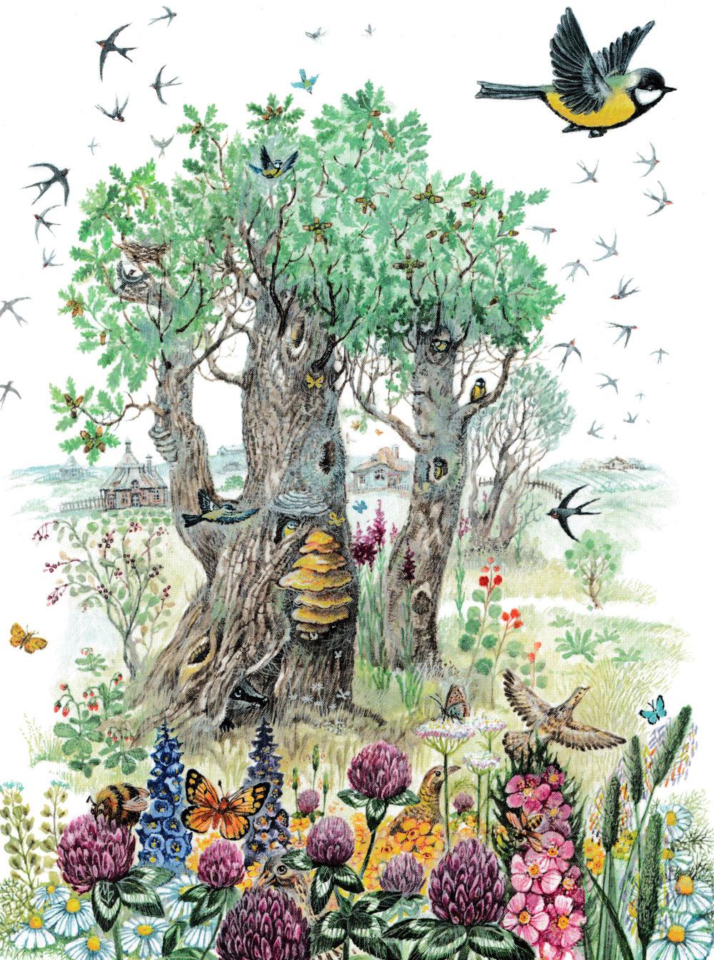 Синичка летает по лесу