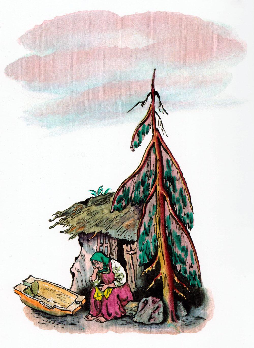 Старуха и разбитое корыто