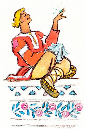 Иванушка смотрит перстень