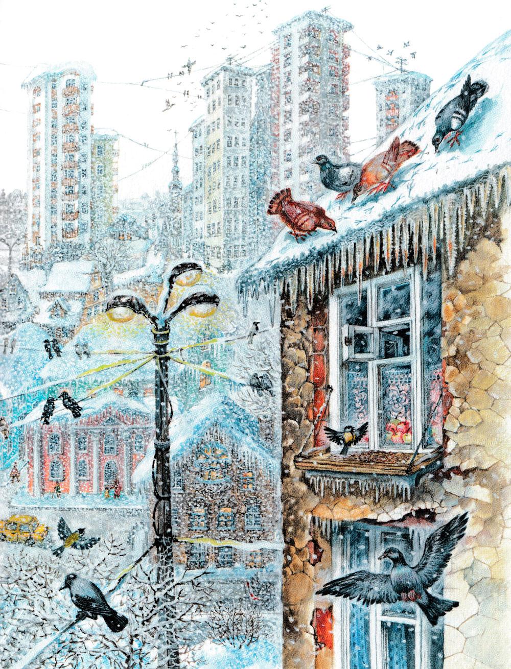 Синичка в городе