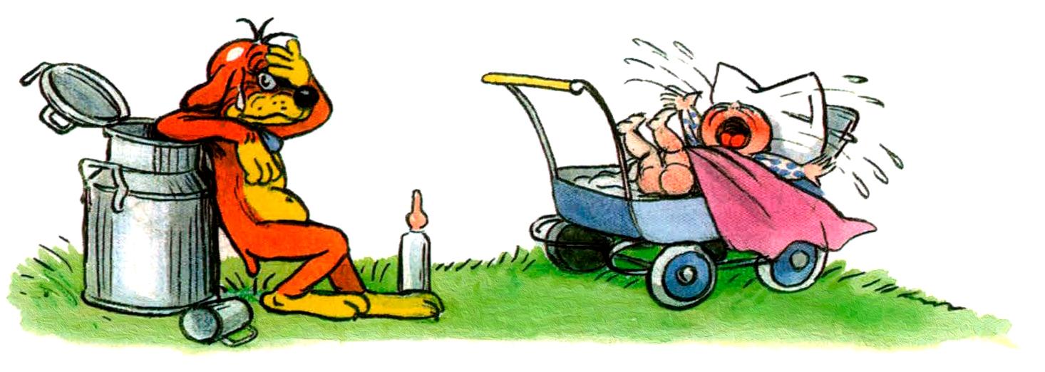 Пиф не может успокоить малыша