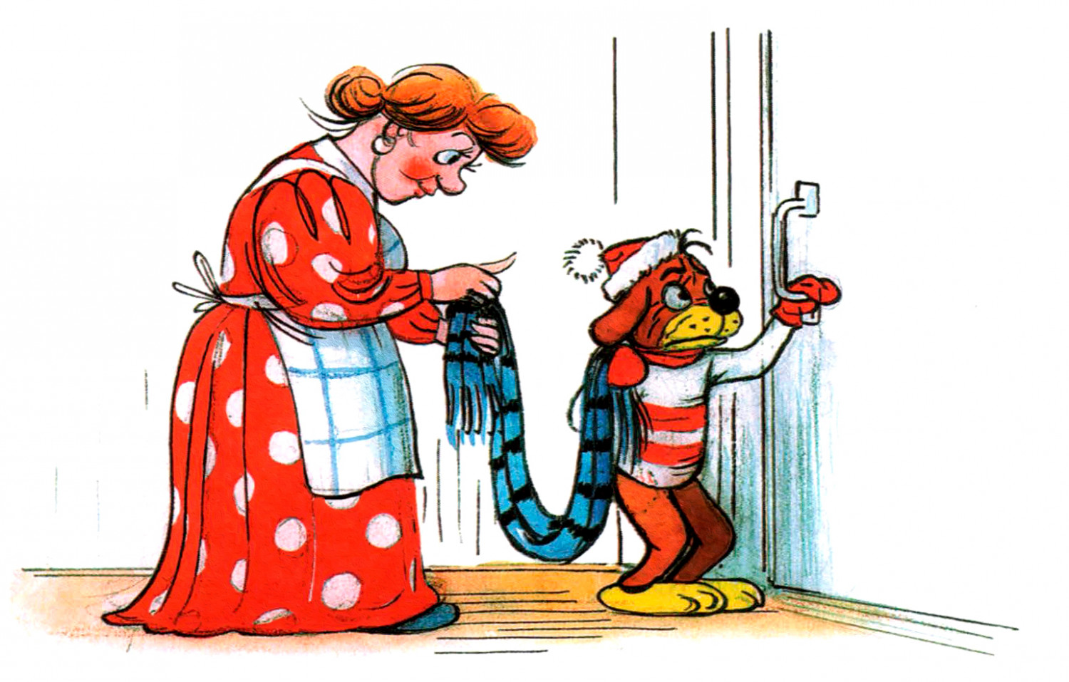 Тетя одевает Пифа