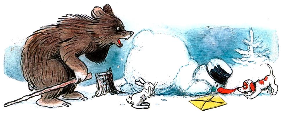 Снеговик упал