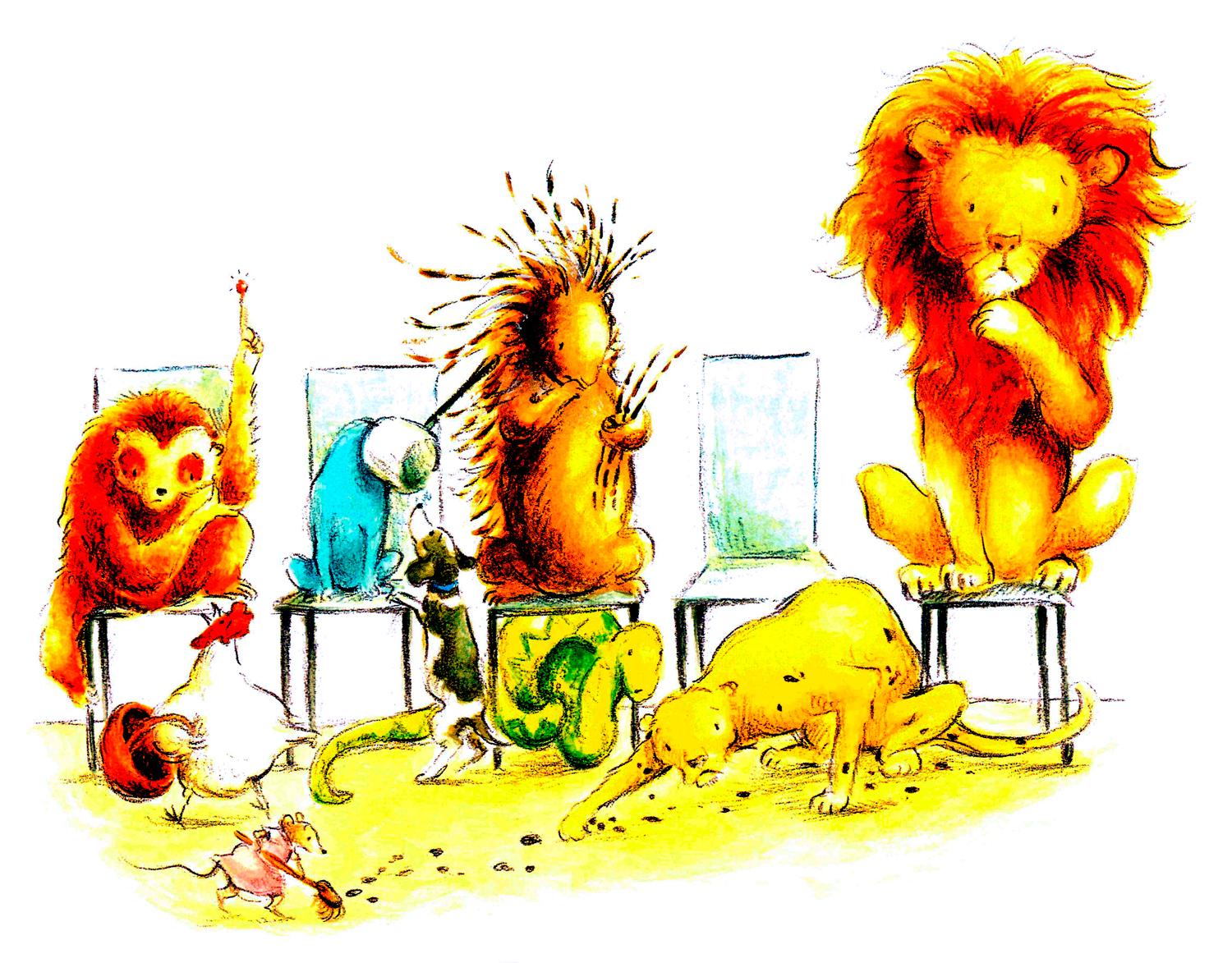 Животные на стульчиках