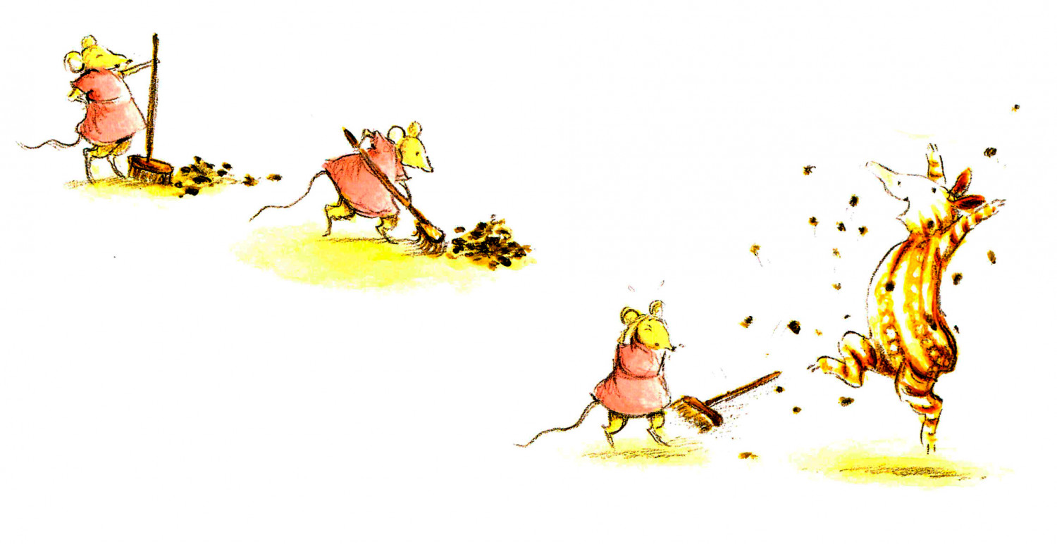 Мышка со шваброй