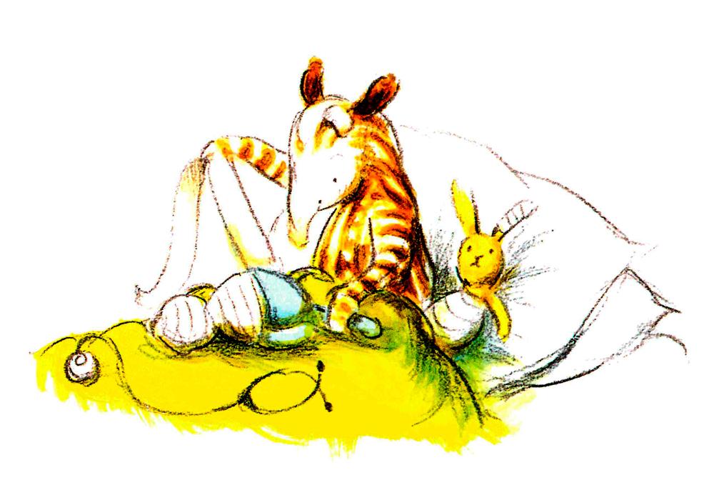 Терри делает повязку игрушке