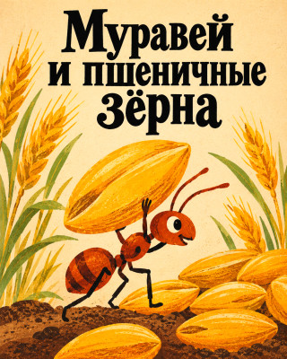 Муравей и пшеничные зёрна